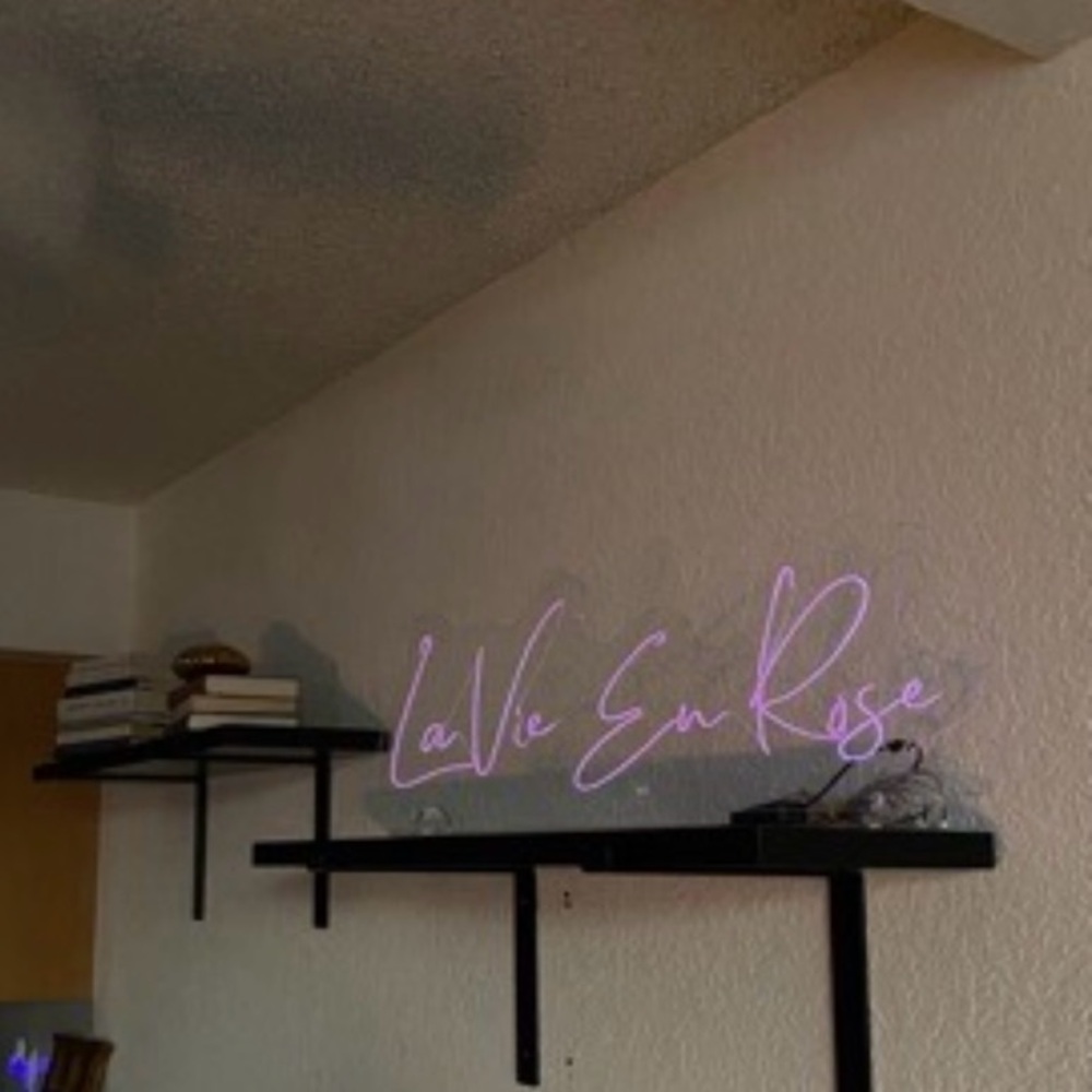 Pink Neon Wall Sign - 'La Vie En Rose'
